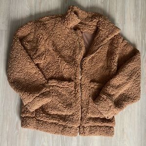Women’s teddy jacket zip up